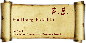 Perlberg Estilla névjegykártya